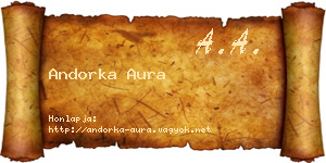 Andorka Aura névjegykártya